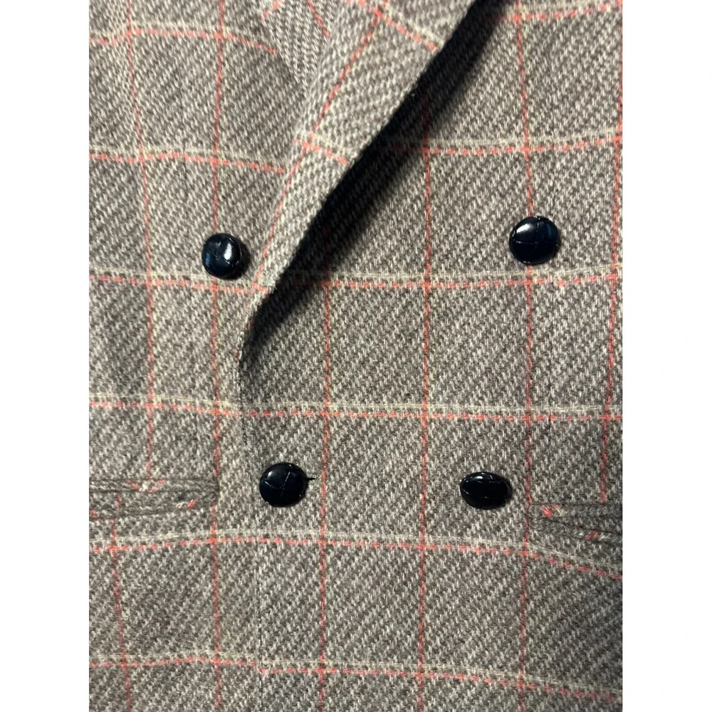 Vintage Giorgio Sant'Angelo 100% Pure Wool Double‎ Breasted Jacket Blazer Sz 10